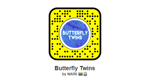 butterfly twins filter snapchat