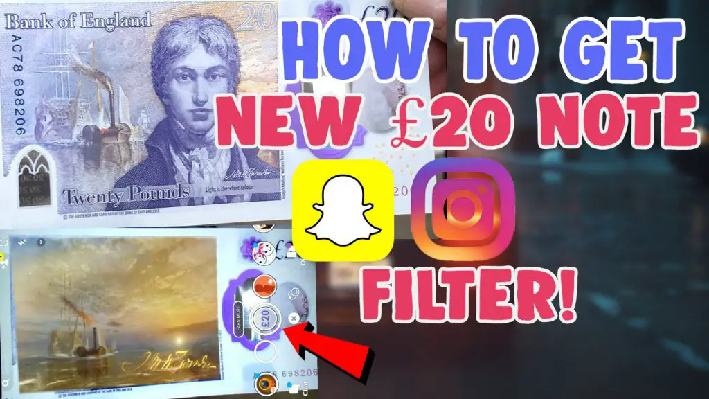 £20 note snapchat filter