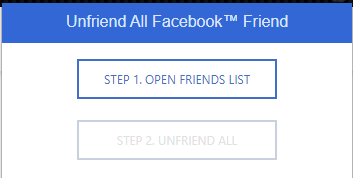 unfriend all facebook friends in one click