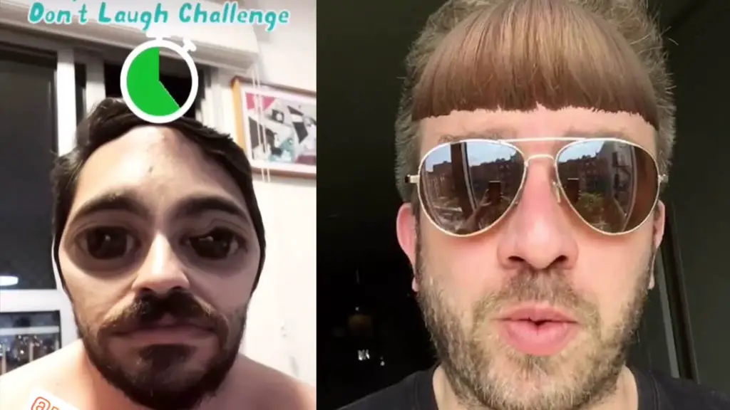 bangs don't laugh challenge filter instagram tiktok