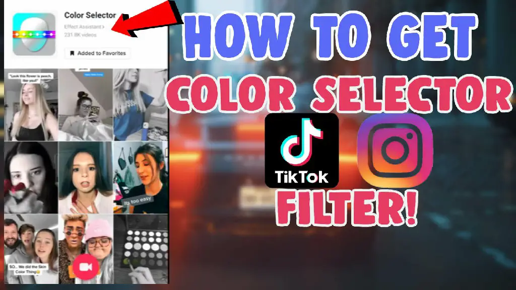 color selector filter tiktok