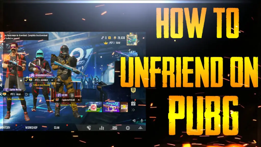 how to unfriend on pubg mobile pc
