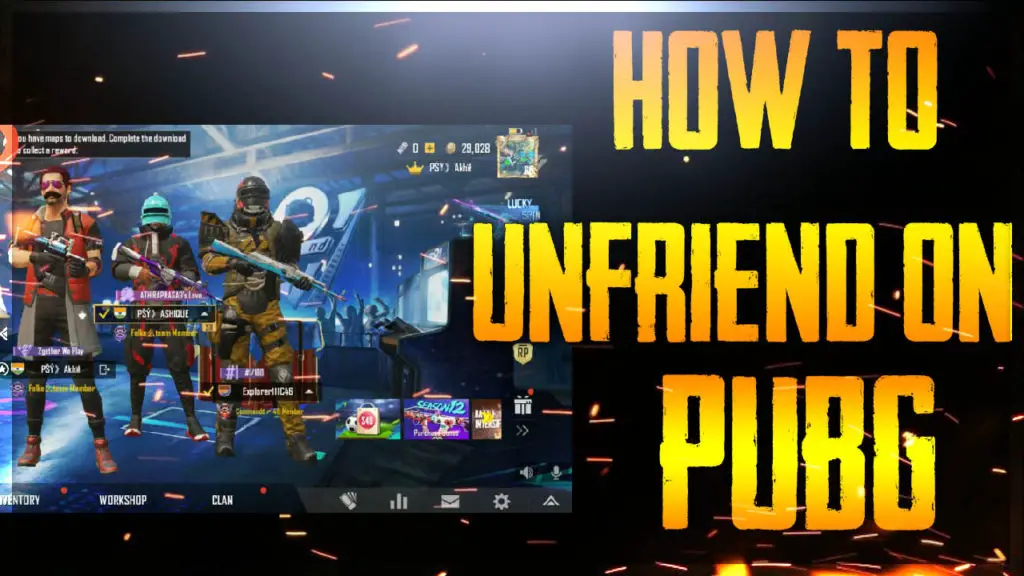 how to unfriend on pubg mobile and pc