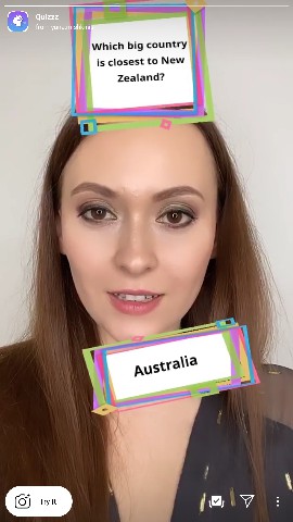 trivia quiz filter instagram 