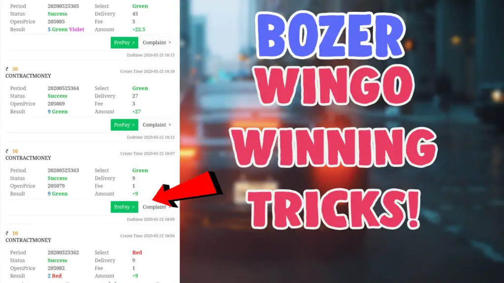 bonin bozer wingo winning tricks