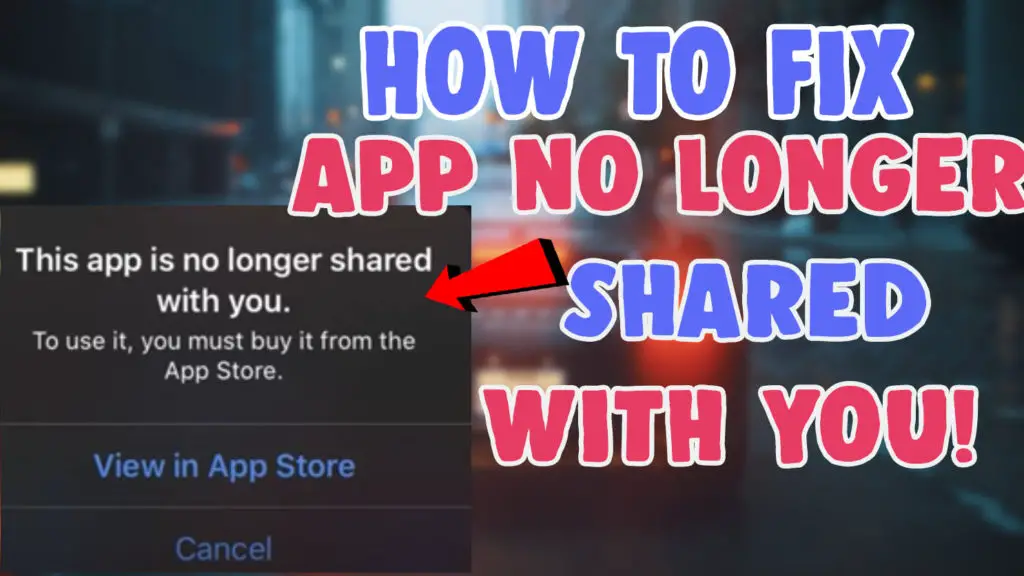 youtube this app is no longer shared with you