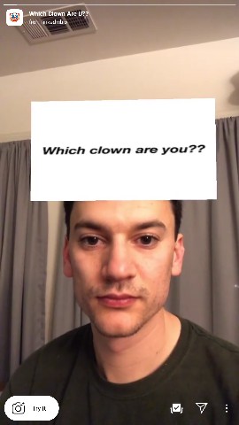 which clown are you instagram filter tiktok