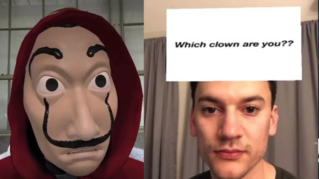 which clown are you la casa de papel instagram filter tiktok