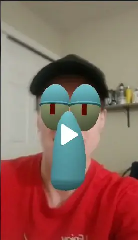Squidward nose Snapchat filter