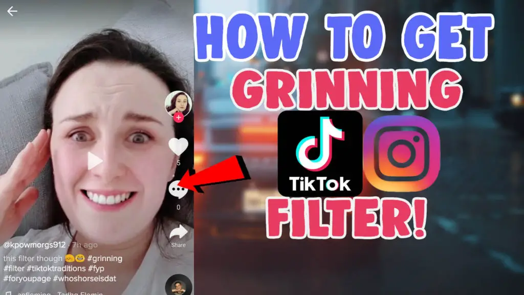 grinning smile filter tiktok