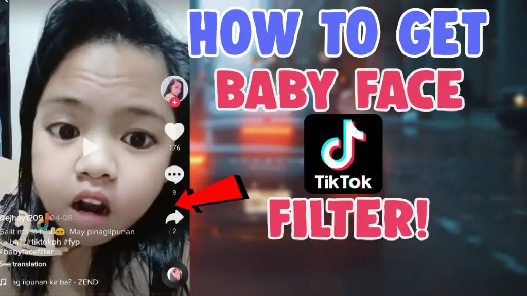 baby face filter effect tiktok child look