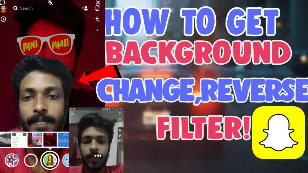 change the background reverse filter snapchat
