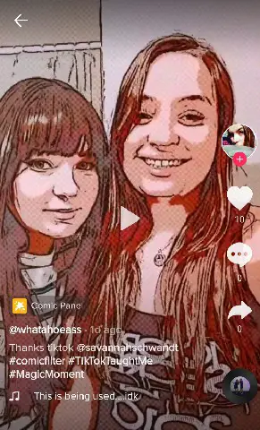 tiktok comic panel filter effect