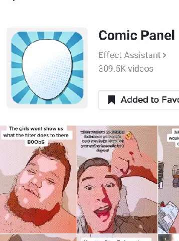 comic panel filter tiktok icon