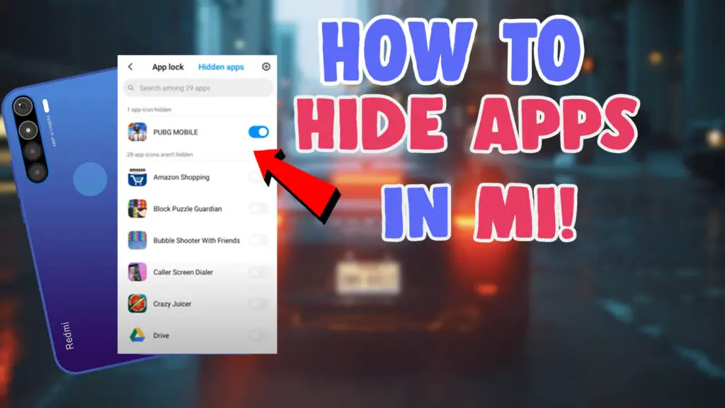 how to hide apps in miui redmi mobile phones 2020