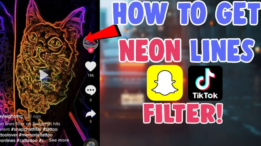 neon lines filter tiktok tattoo effect snapchat