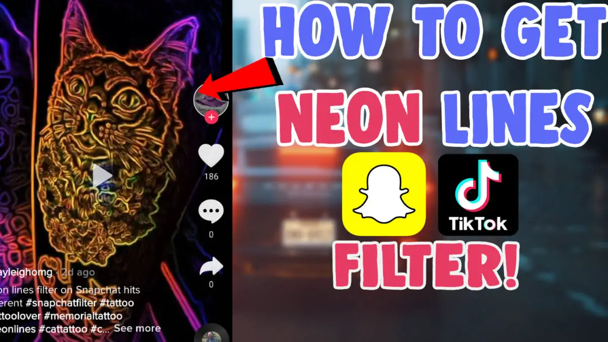 How To Get Neon Lines Tiktok Tattoo Filter Effect And Snapchat Salu Network