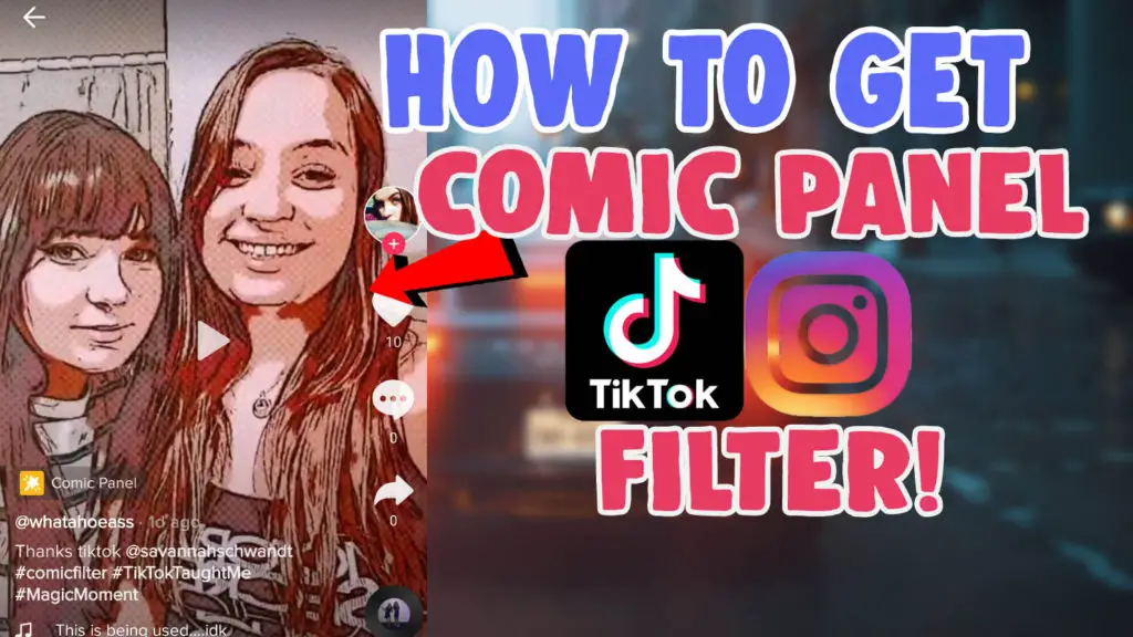 comic panel filter tiktok