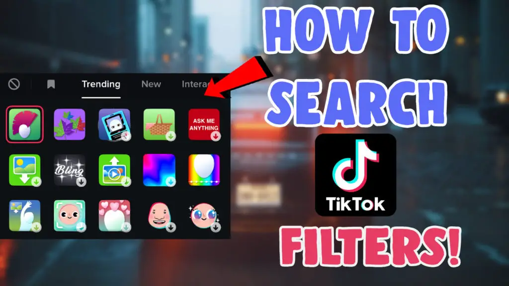 how to search for filter effects tiktok