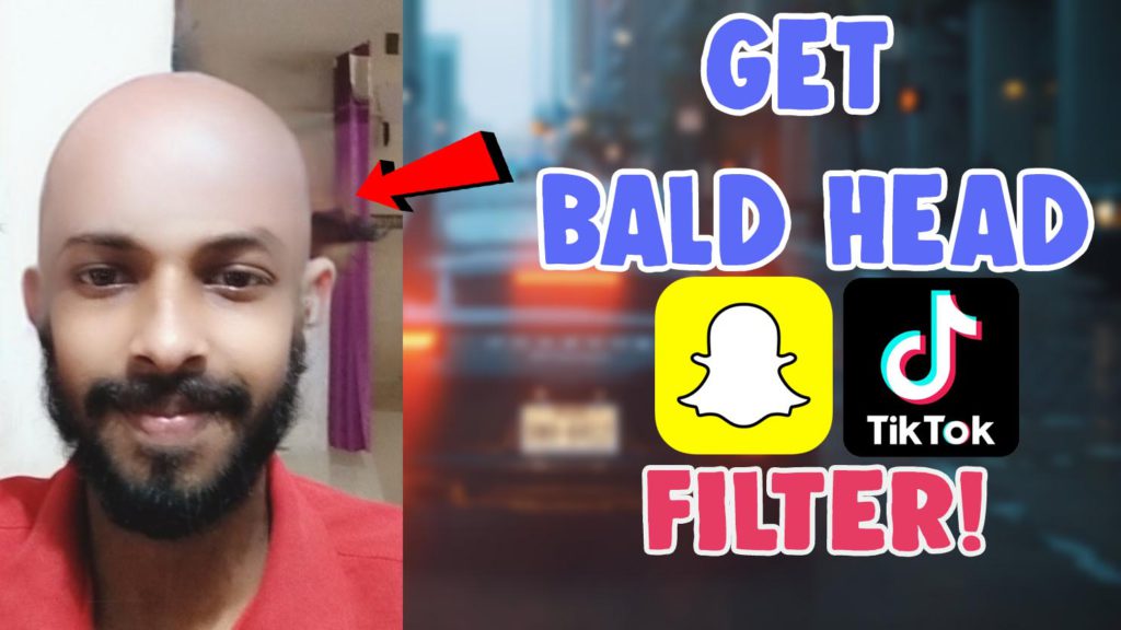 bald head filter effect snapchat tiktok shaved head instagram