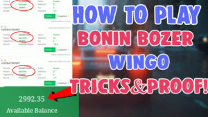 How To Use bonin Bozer WinGo Trading Winning Tricks and Tips with earning proof 2022
