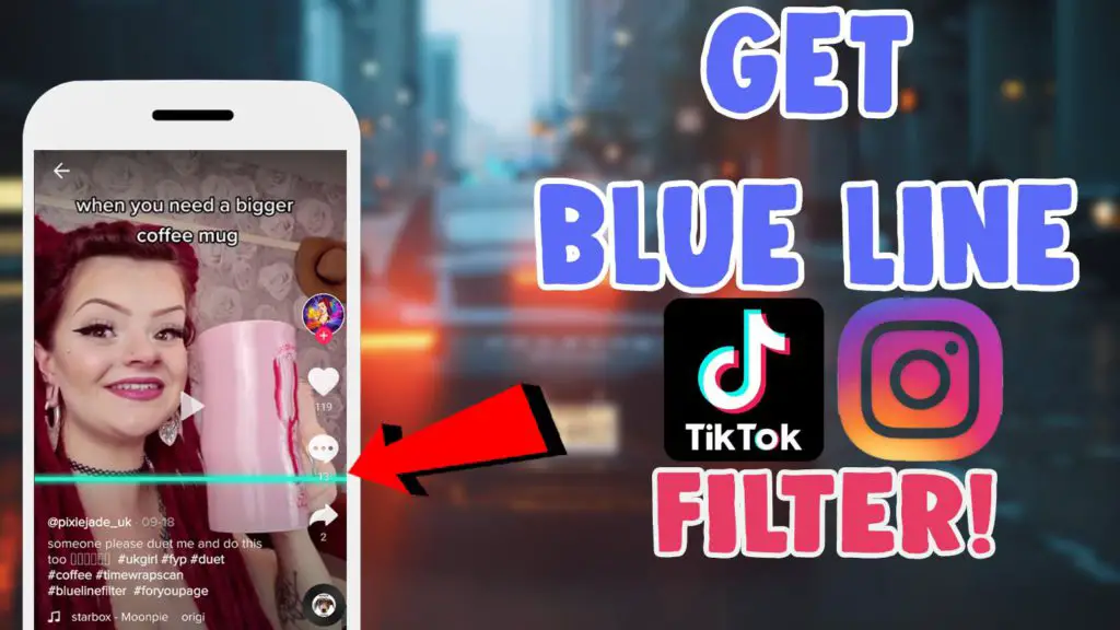 blue line filter effect tiktok instagram