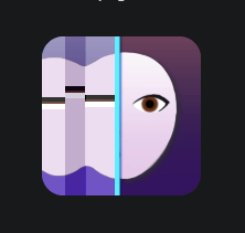 blue line filter on tiktok icon