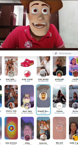 how to use snapchat filters on google meet teams