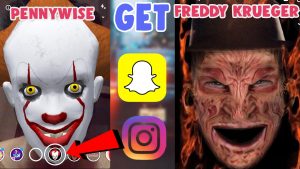get freddy krueger and pennywise snapchat filter