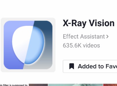 X ray Vision effect filter tiktok icon