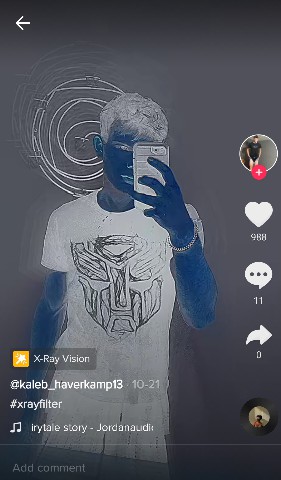 X ray Vision filter tiktok
