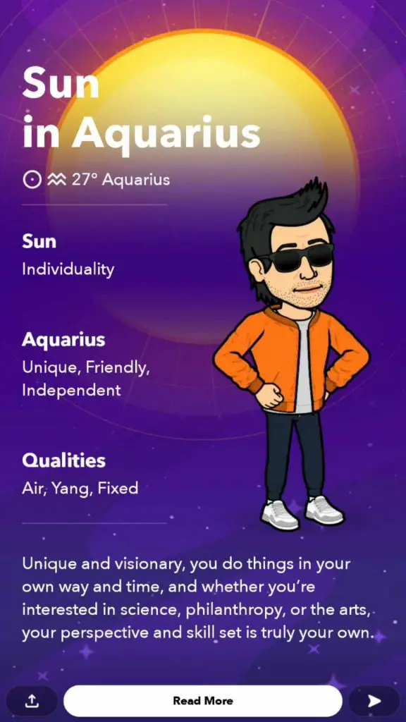 astrological profile snapchat