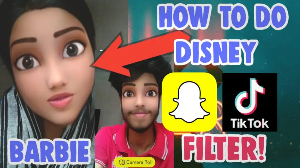 disney princess cartoon filter tiktok snapchat