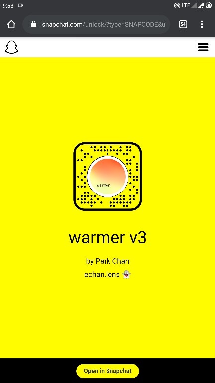 warmer v3 snapchat filter
