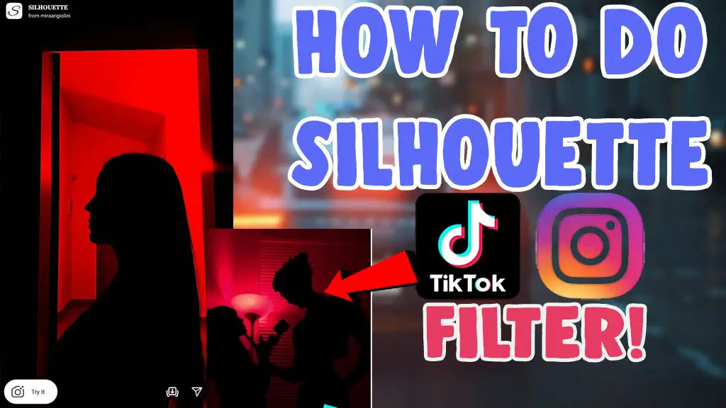 how to do silhouette challenge tiktok filter tutorial