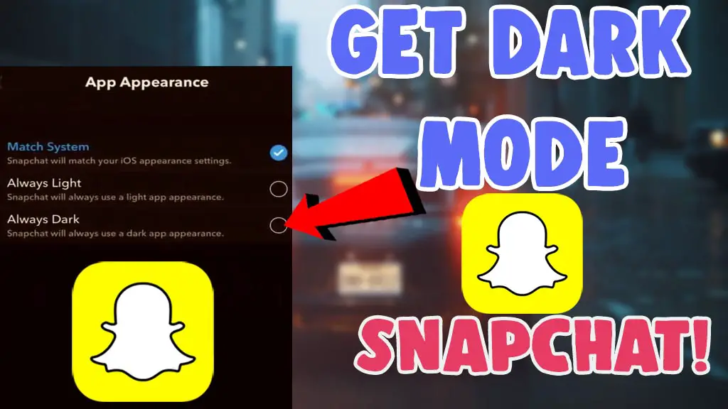 how to get dark mode on Snapchat 
