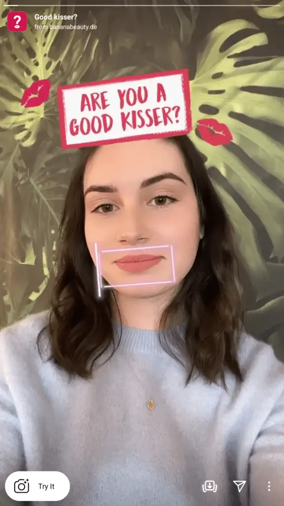 are you a good kisser filter instagram tiktok