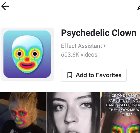 Psychedelic Clown Filter Tiktok Icon