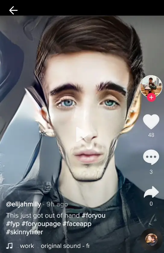 face shrinking filter tiktok