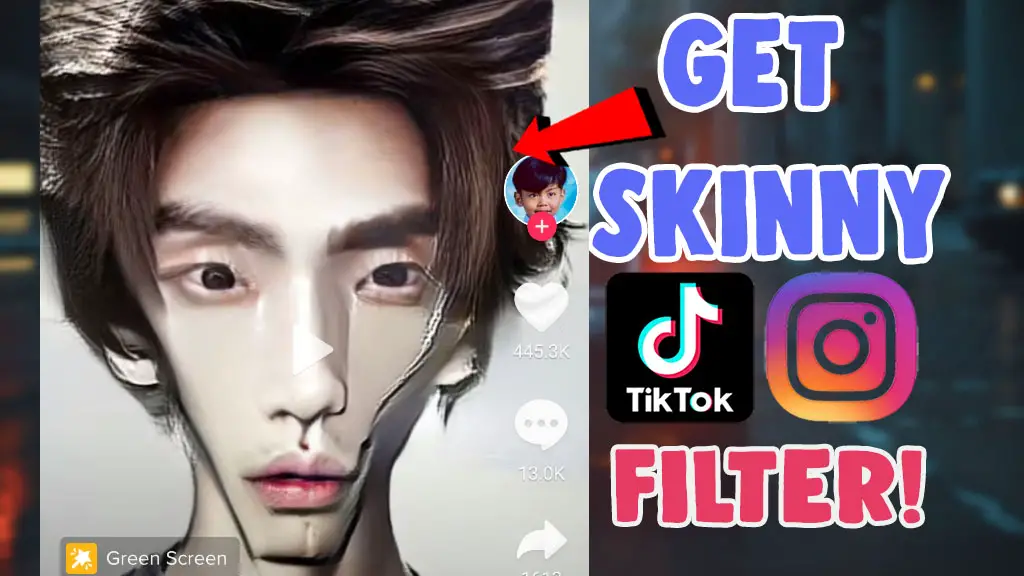 skinny slim face shrinking filter tiktok