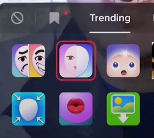 half filter tiktok icon