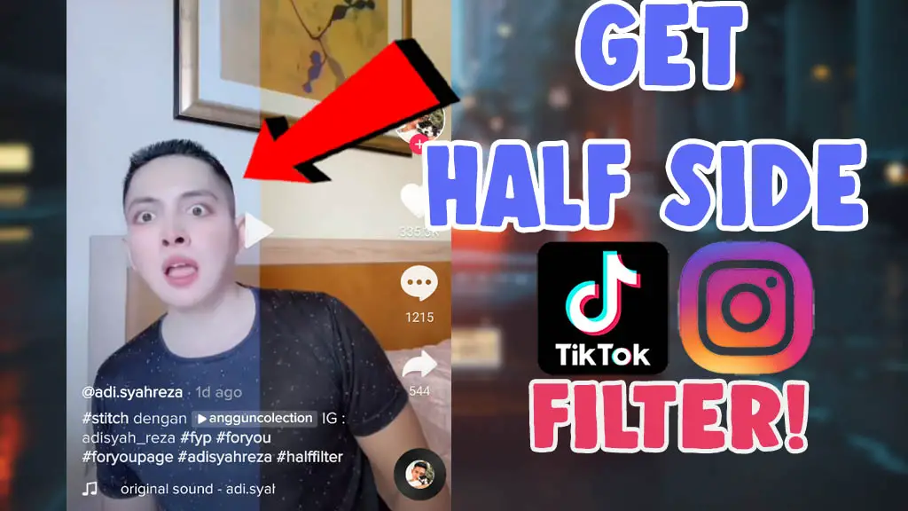 half filter tiktok instgaram