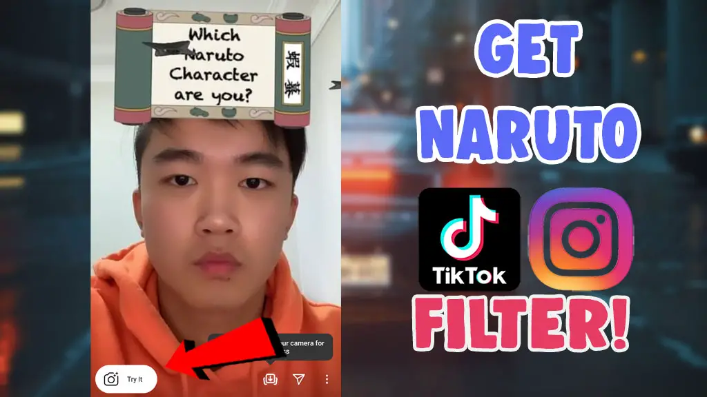 how to get naruto character filter tiktok and instagram