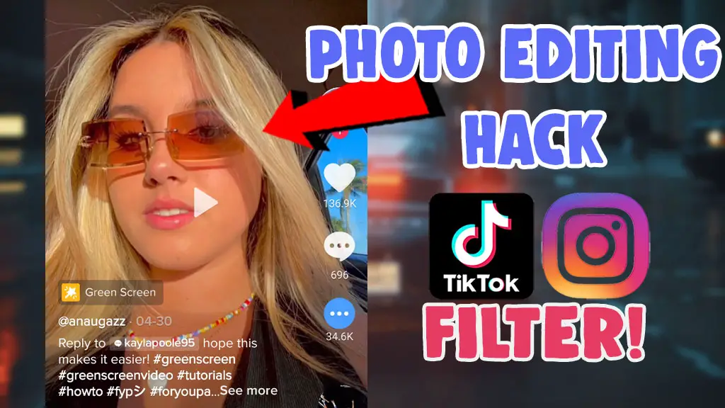 how to do tiktok photo editing filter hack