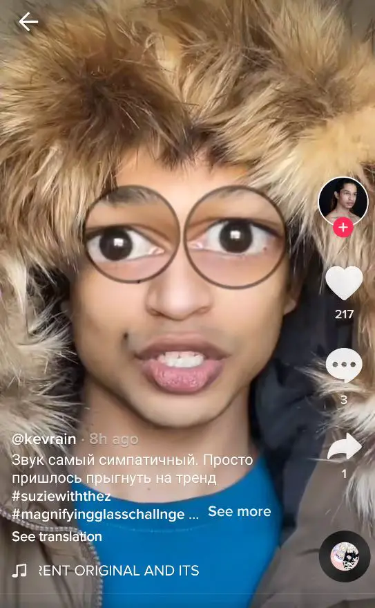 Magnifying Glass Filter TikTok instagram