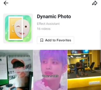 dynamic photo effect filter icon tiktok