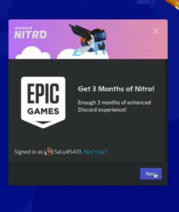 epic games discord nitro 2022