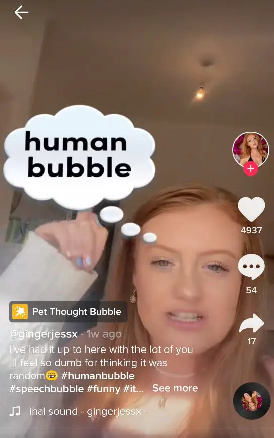 human bubble filter effect tiktok