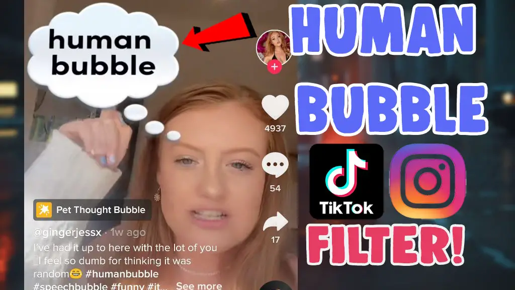 get human bubble pet thought filter tiktok