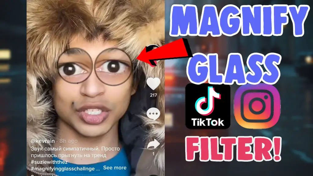 magnifying glass filter tiktok